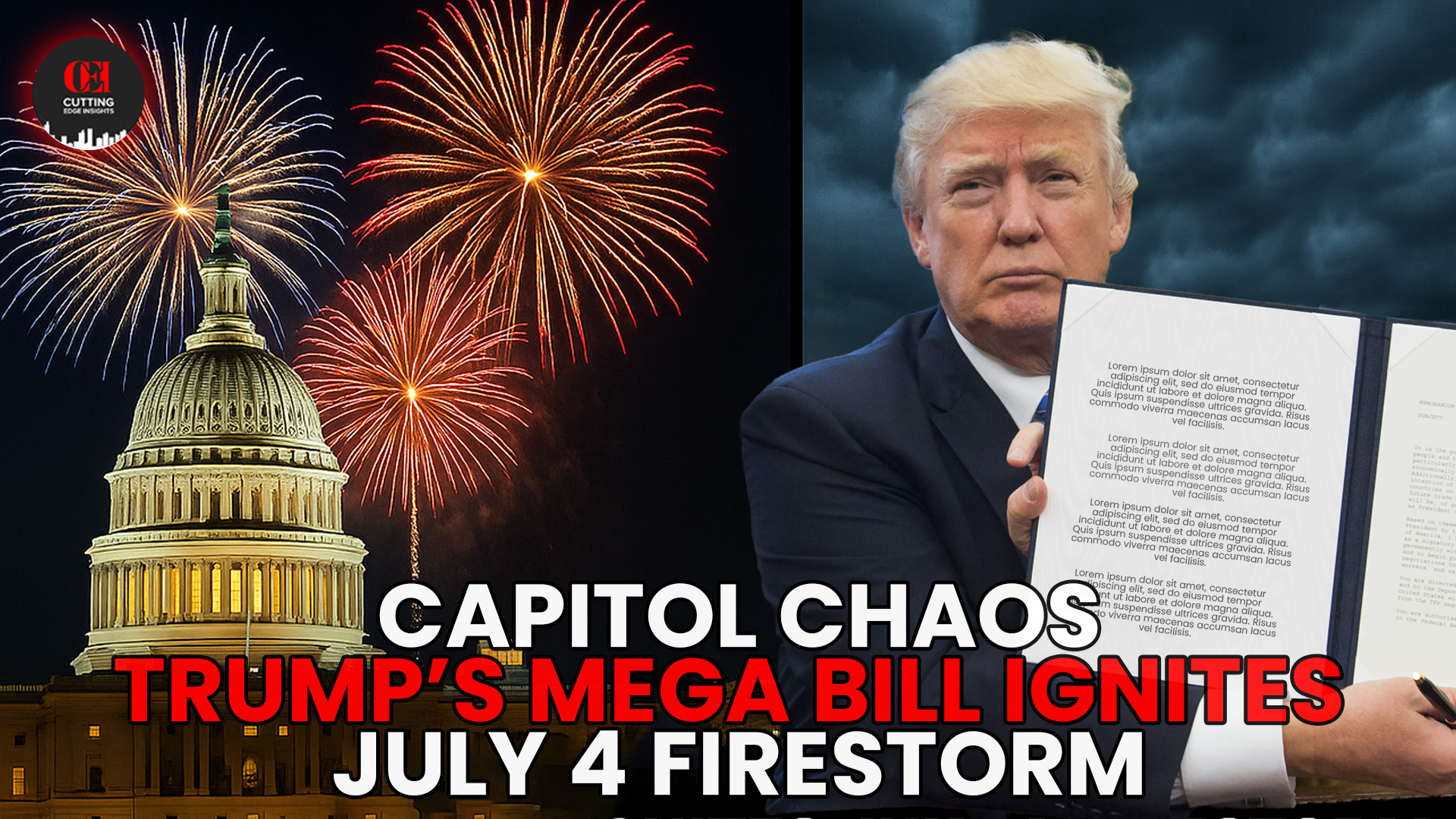 Capitol Chaos Trump’s “One Big Beautiful” Bill Ignites a July 4 Political Firestorm